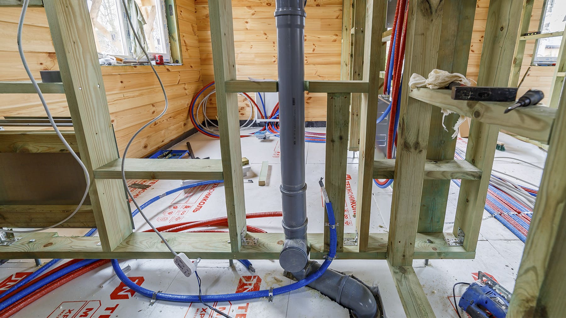 Закладные в каркасном доме под батареи